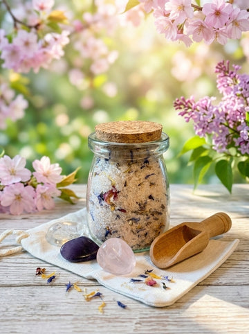 Crystal Infused Spring - Ostara Bath Salt - Soak