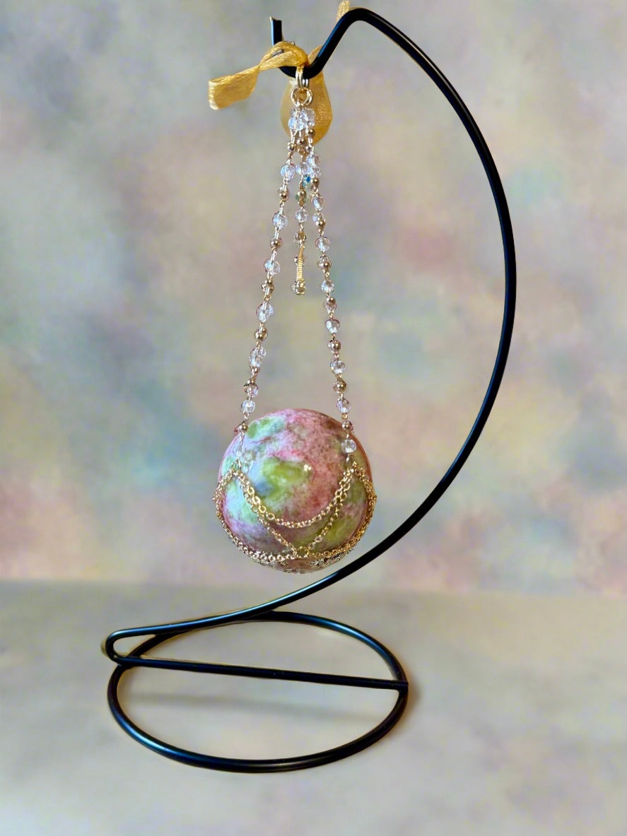 Hammock Style Crystal Sphere Holder