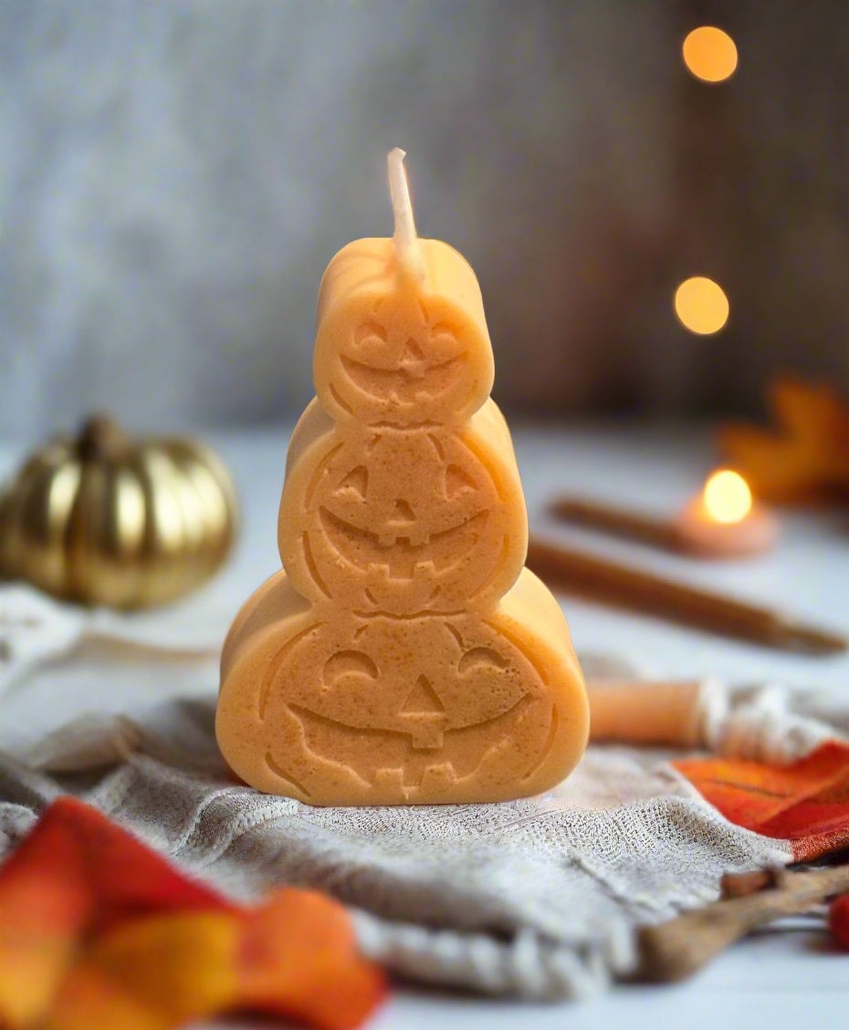Stacked Pumpkin Candles