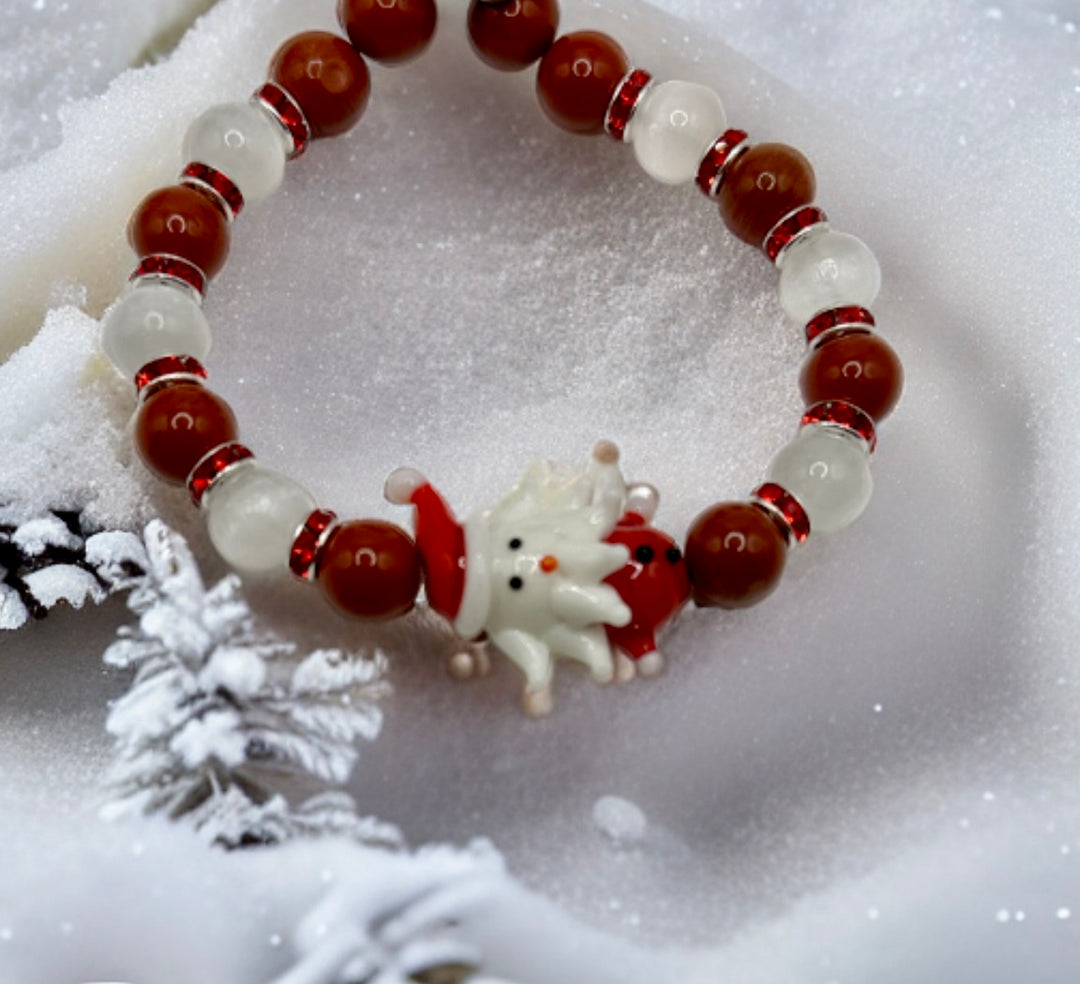 Holiday Crystal & Lampwork Bead Bracelets