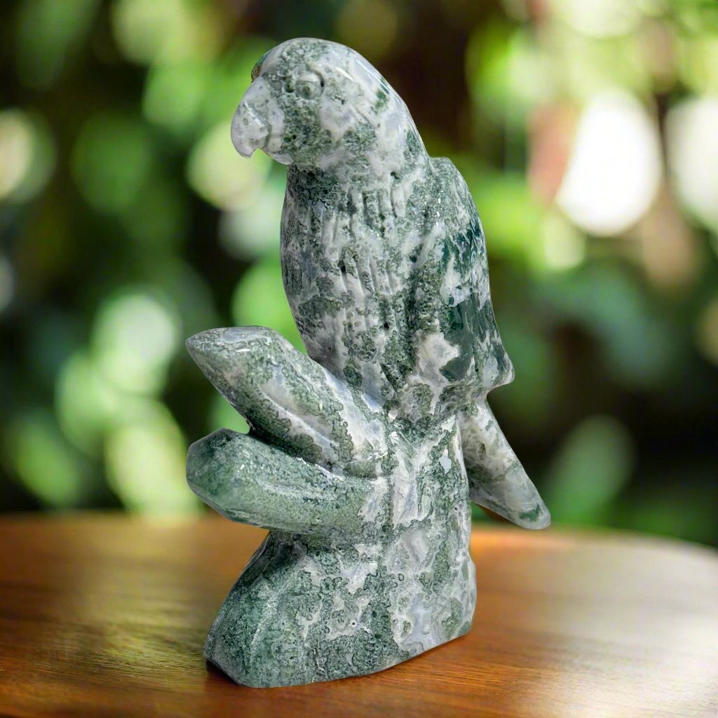 Moss Agate Parrot