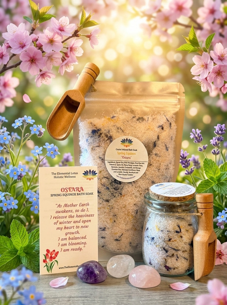 Crystal Infused Spring - Ostara Bath Salt - Soak