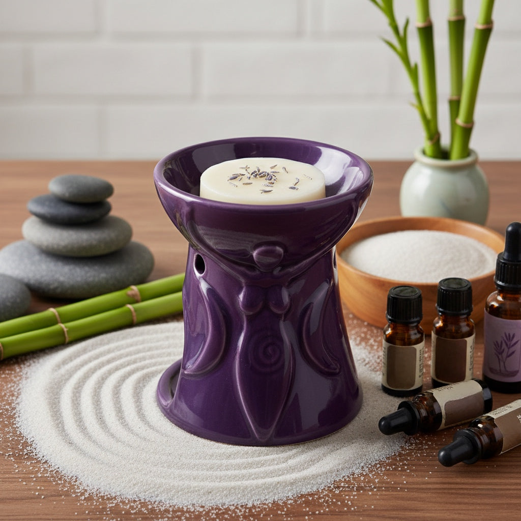 Ceramic Oil Burner - Moon Goddess