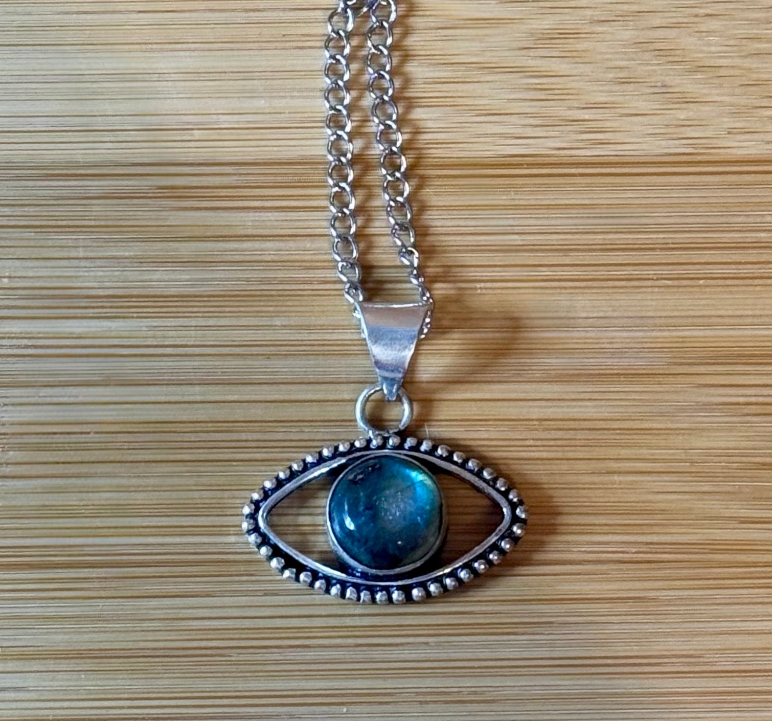 Labradorite Evil Eye Pendant
