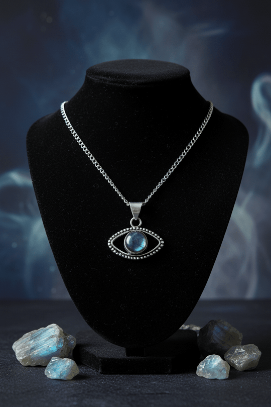 Labradorite Evil Eye Pendant