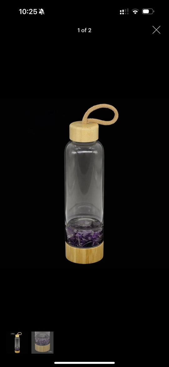 Crystal Infused Healing Glass Water Bottles