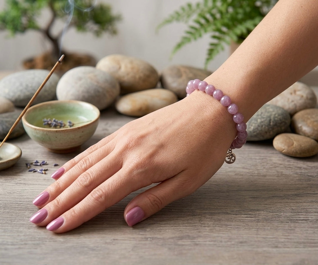 Purple Rose Quartz Stretch Bracelet