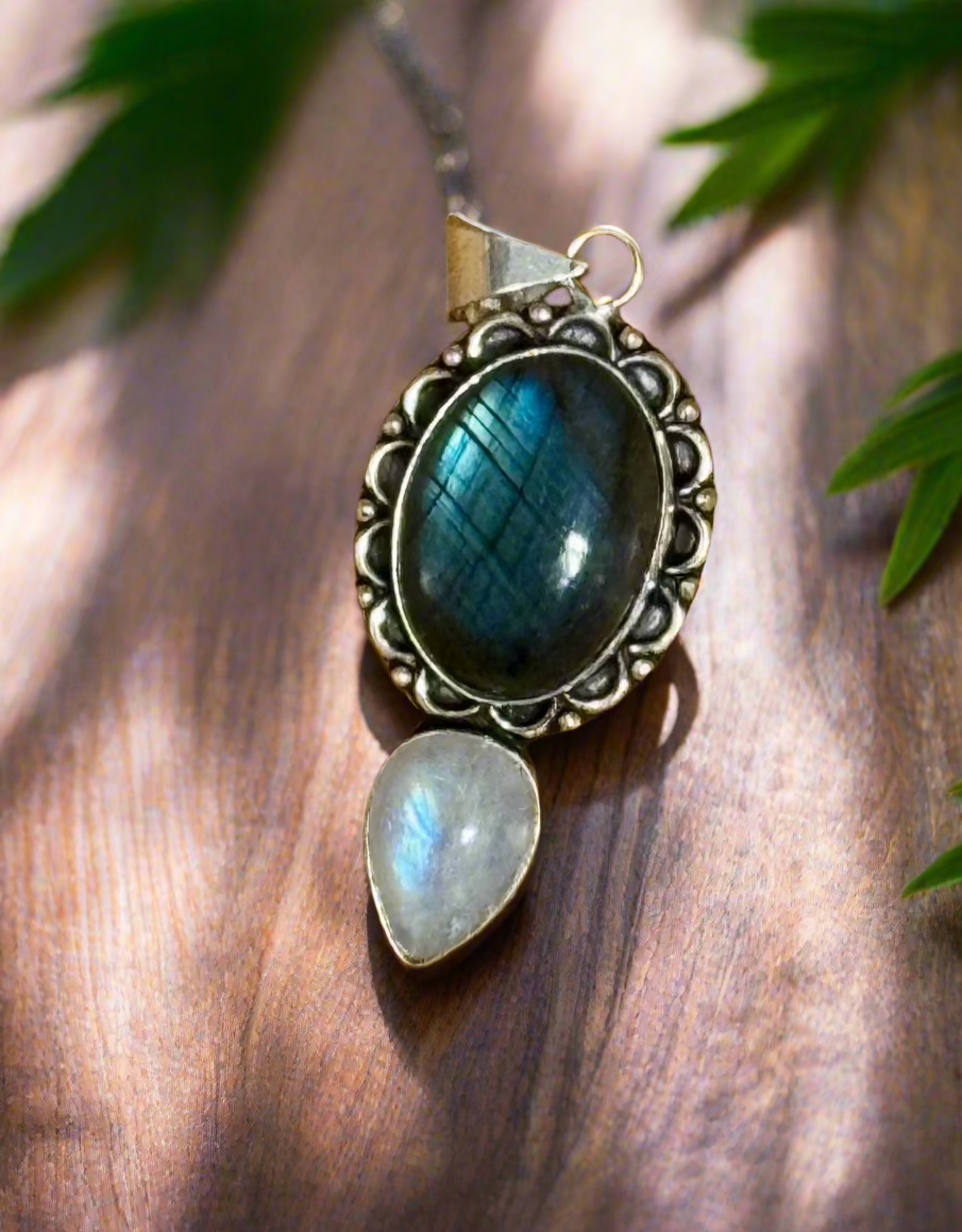Labradorite Moonstone Pendant