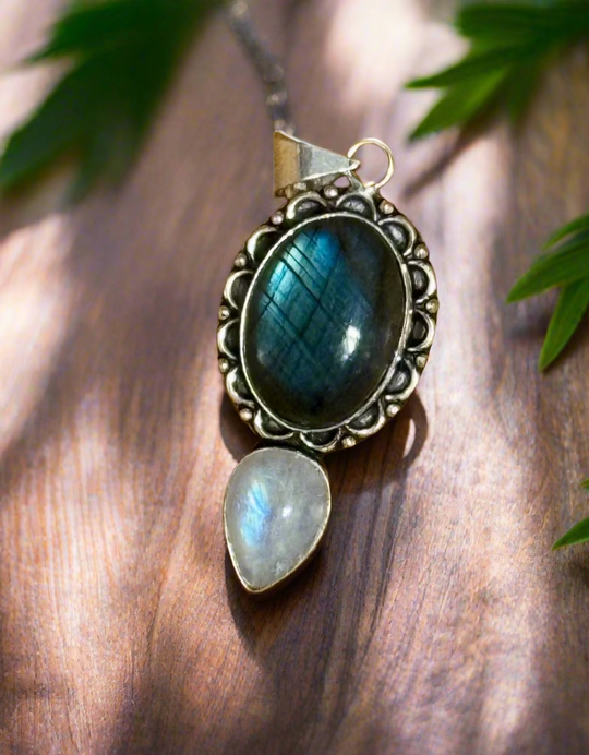 Labradorite Moonstone Pendant