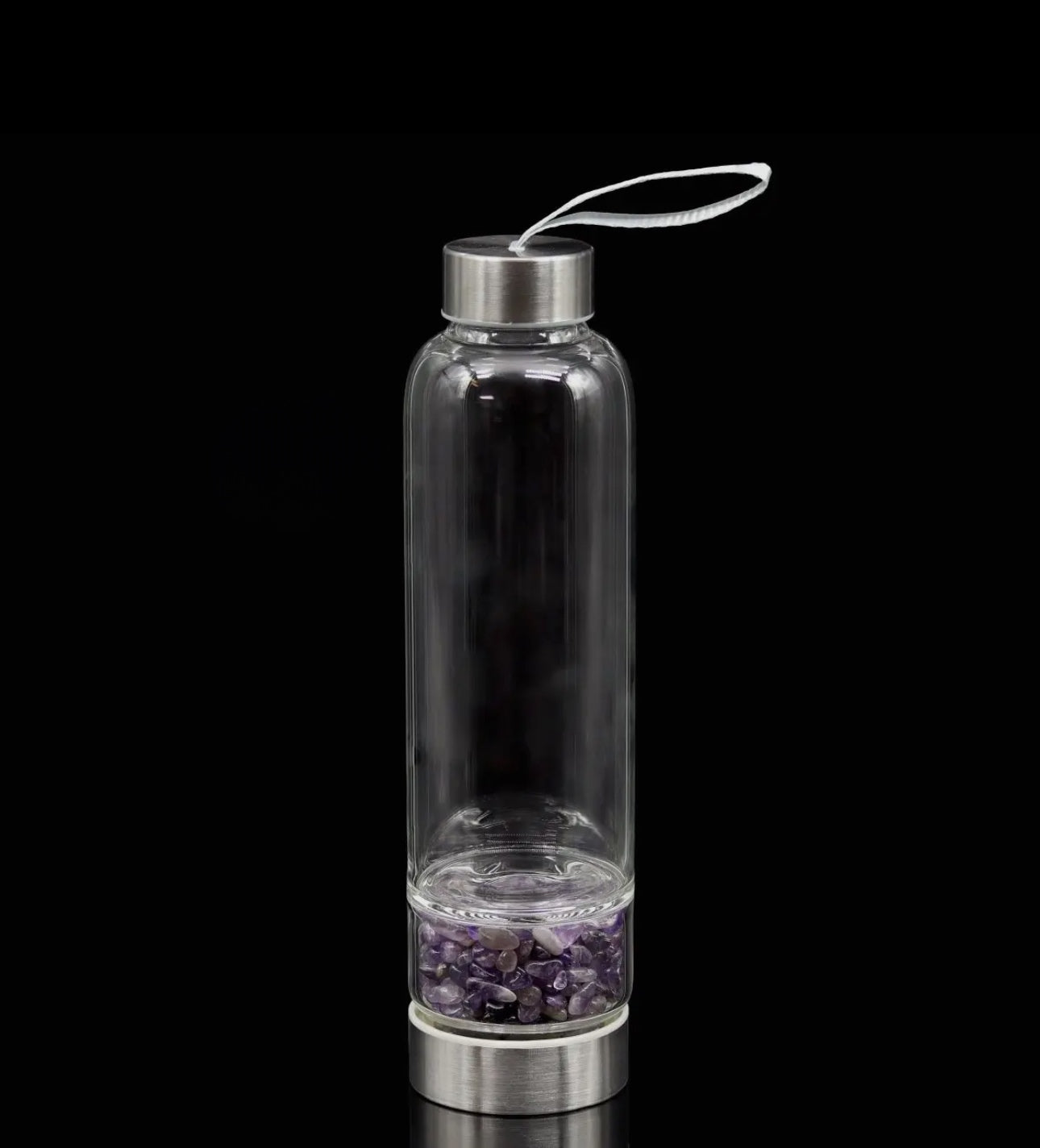 Crystal Infused Healing Glass Water Bottles