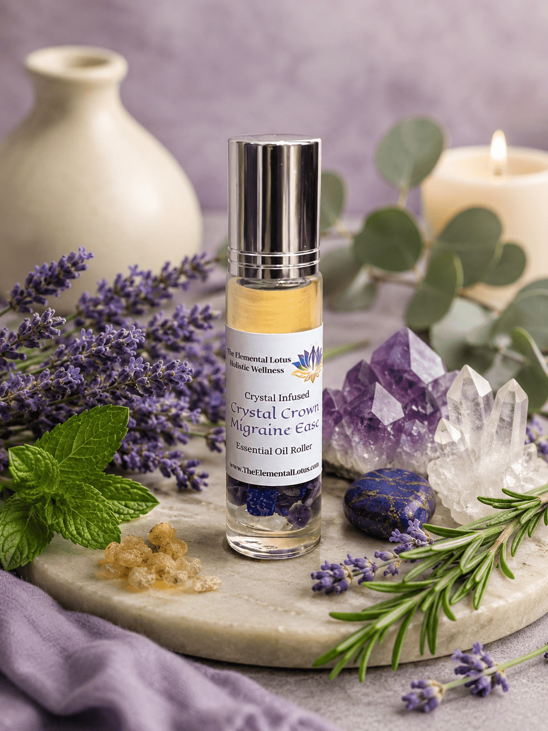 Crystal Crown Migraine Ease Roller