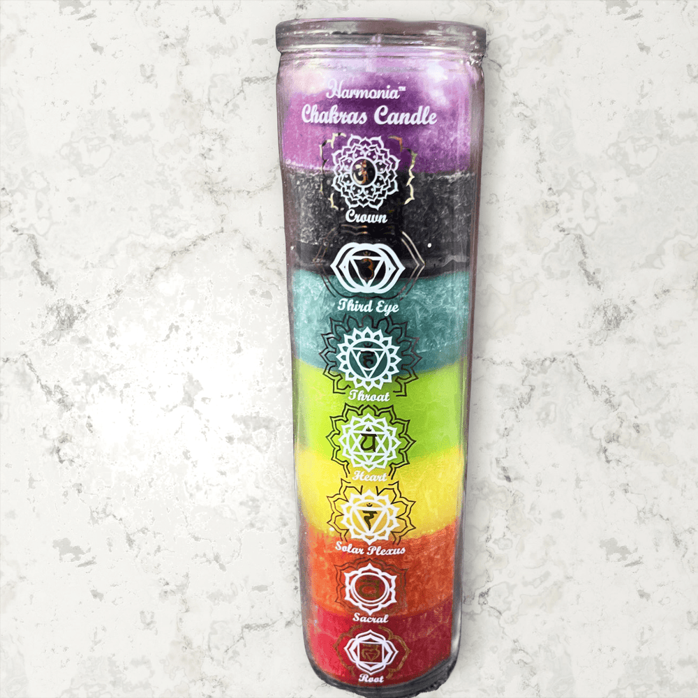 7 Day Chakra Glass Candle