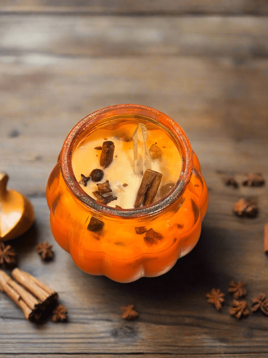 Glass Pumpkin Jar Candles - Autumn