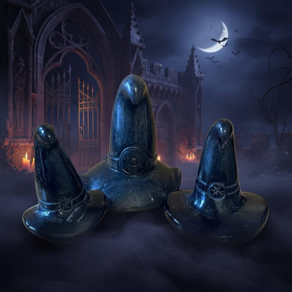 Black Obsidian Witch Hats