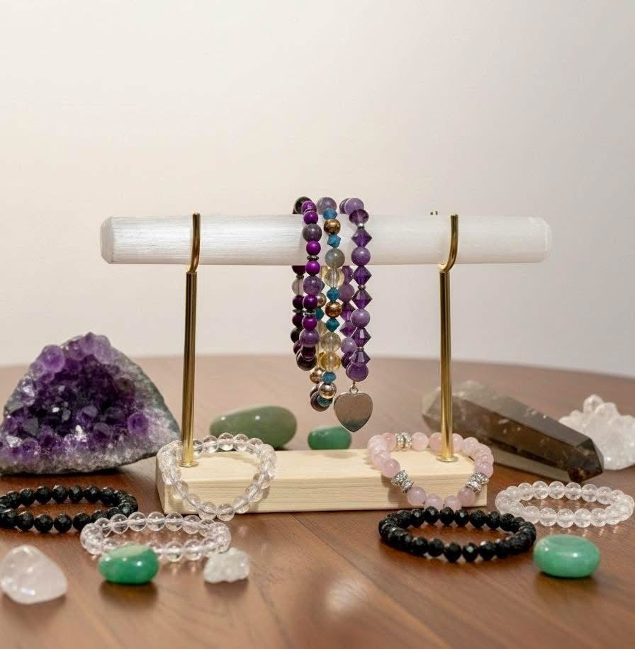Satin Spar / Selenite / Gypsum Bracelet Holder