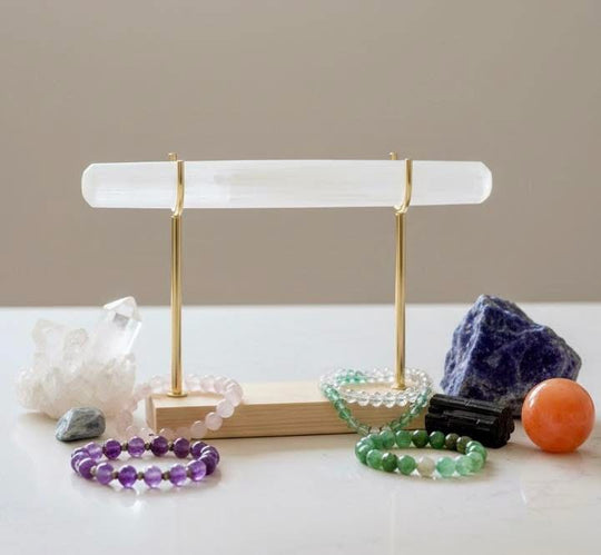 Satin Spar / Selenite / Gypsum Bracelet Holder