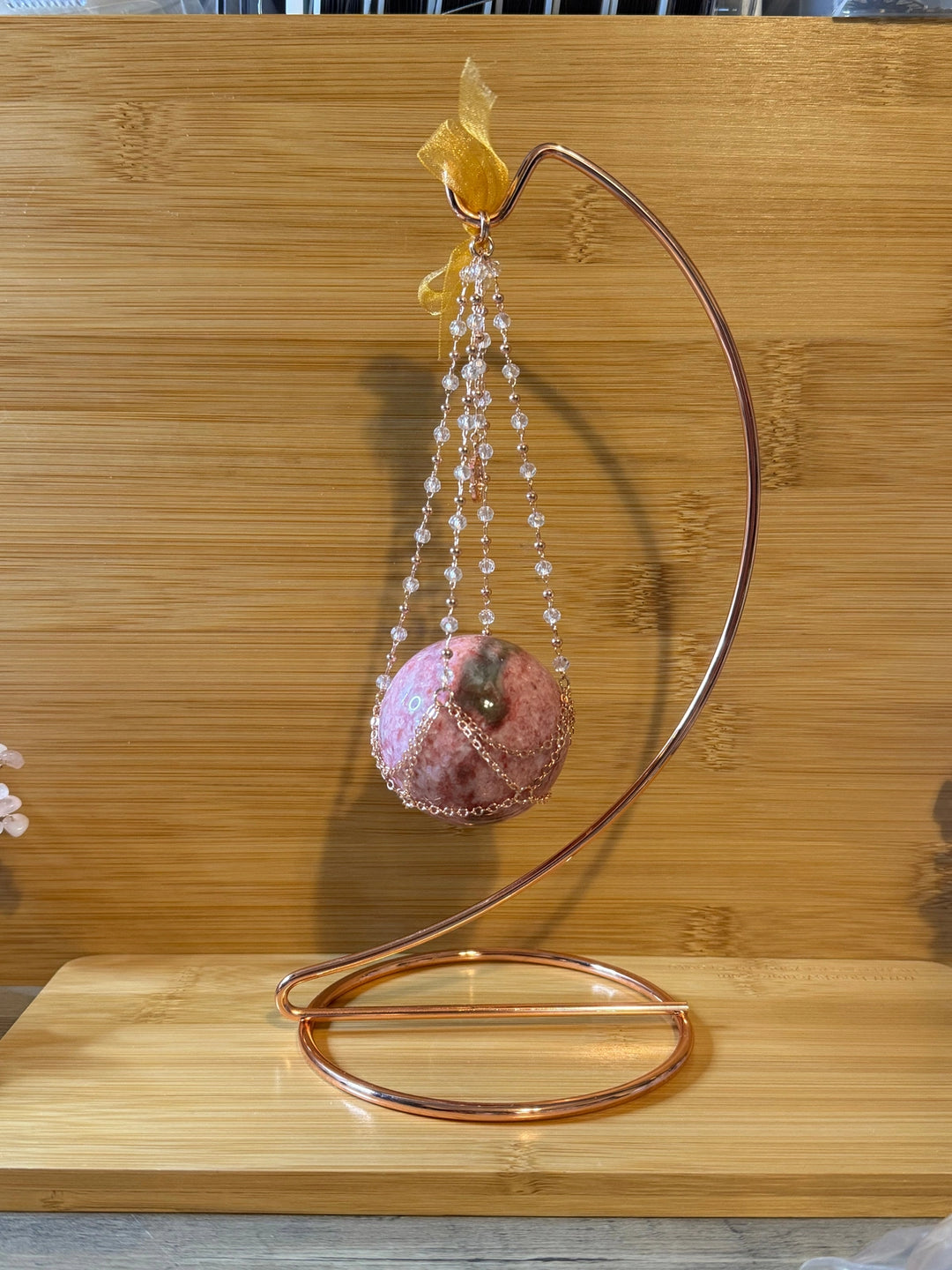 Hammock Style Crystal Sphere Holder