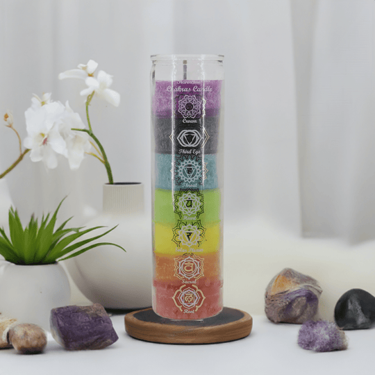 7 Day Chakra Glass Candle