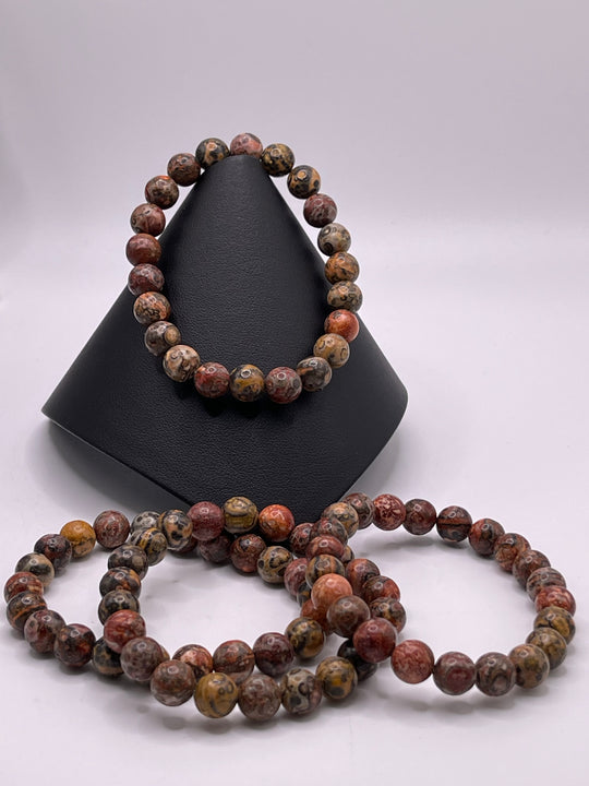 Leopard Skin Jasper Stretch Bracelet