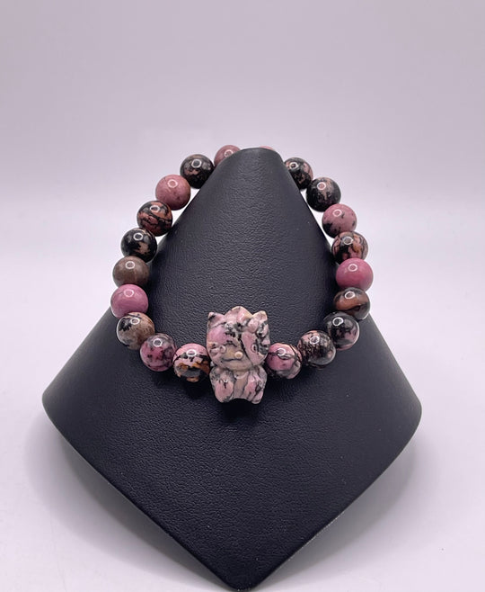 Hello Kitty Rhodonite Stretch Bracelet