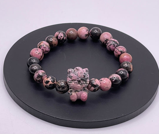 Hello Kitty Rhodonite Stretch Bracelet