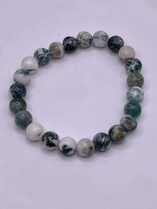 Tree Agate Stretch Bracelet