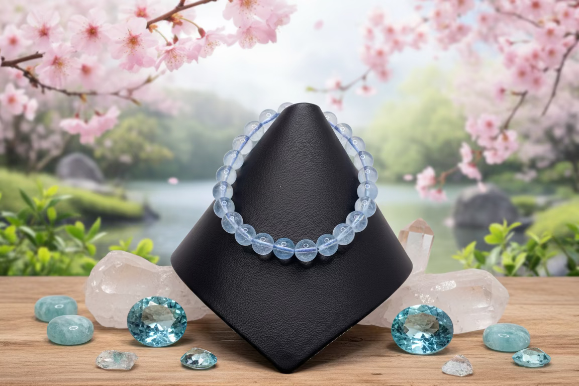 Aquamarine Stretch Bracelet AA+