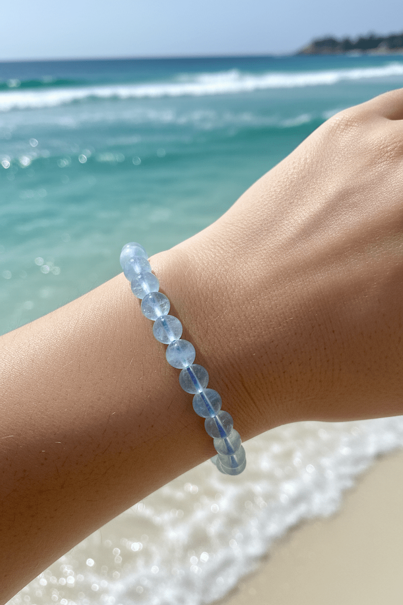 Aquamarine Stretch Bracelet AA+