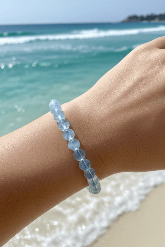 Aquamarine Stretch Bracelet AA+