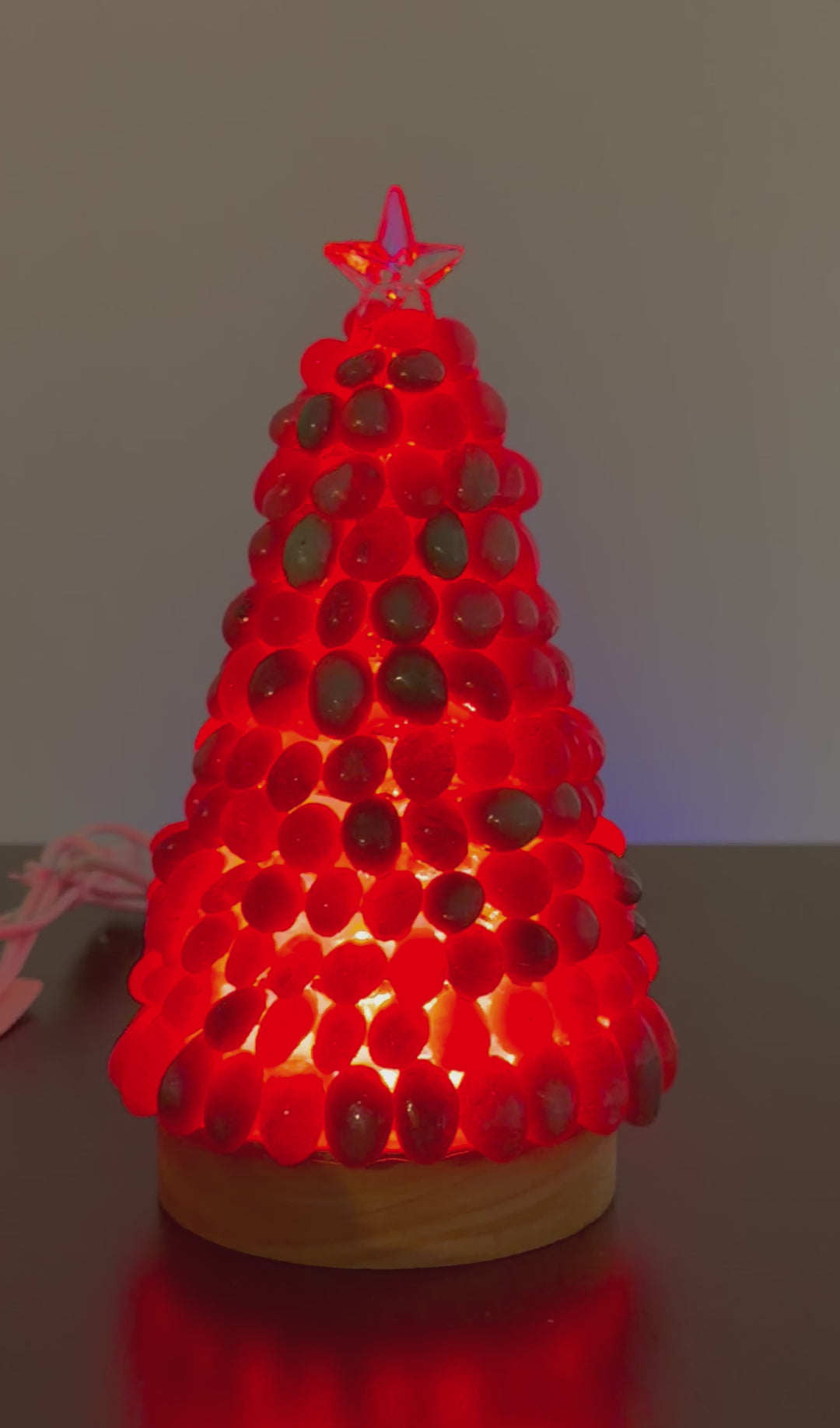 Árboles navideños LED de cristal