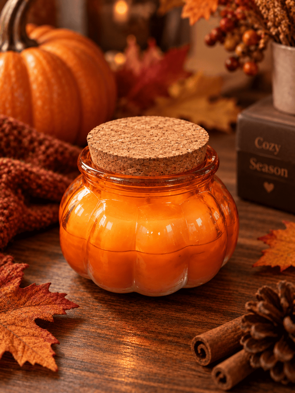 Autumn Glow Collection Pumpkin Jar Candle