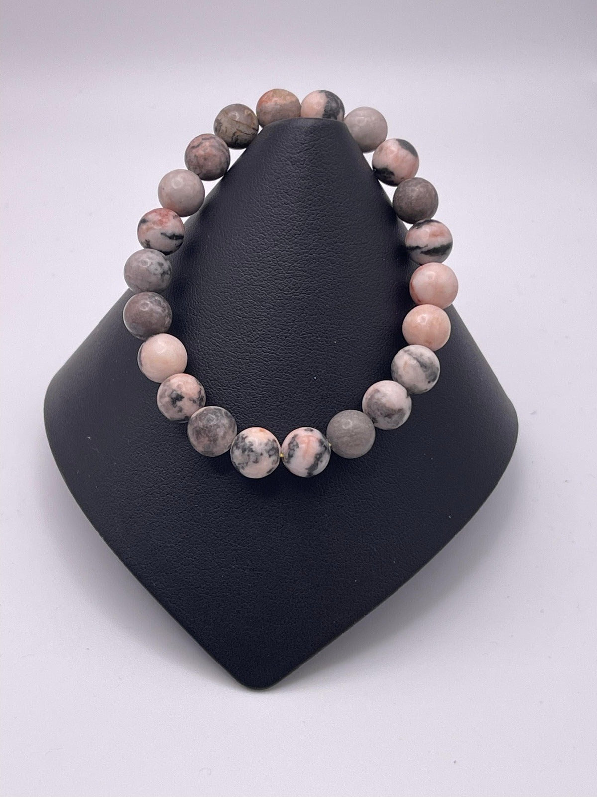 Pink Zebra Jasper Stretch Bracelet