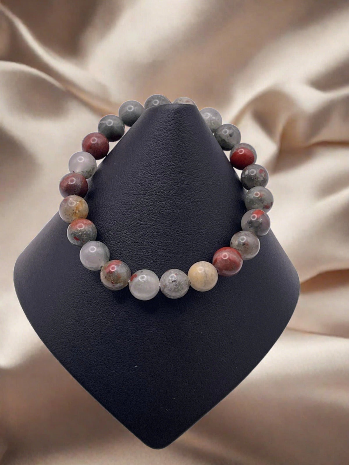 African Bloodstone Stretch Bracelet