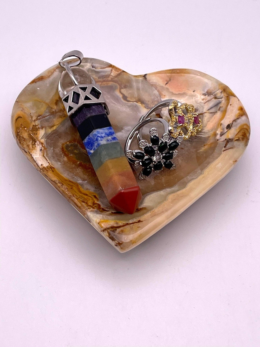 Onyx Heart Bowl / Trinket Dish / Holder