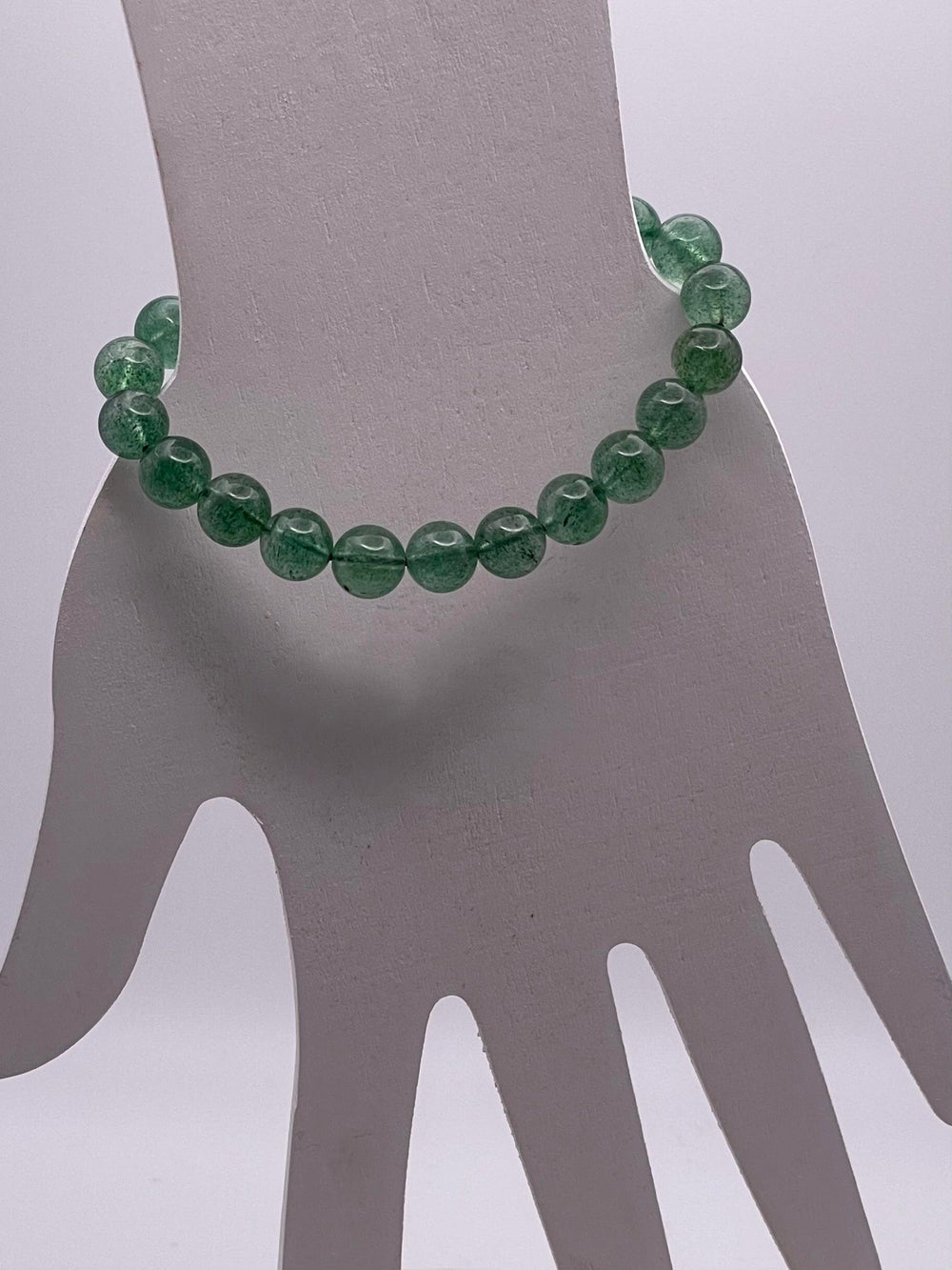 Green Strawberry Quartz Stretch Bracelet