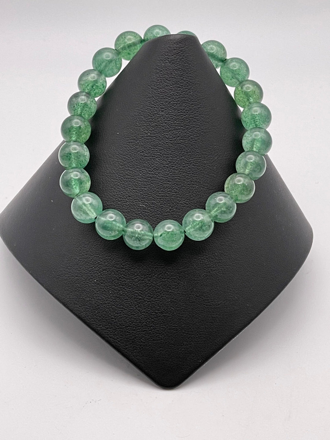 Green Strawberry Quartz Stretch Bracelet