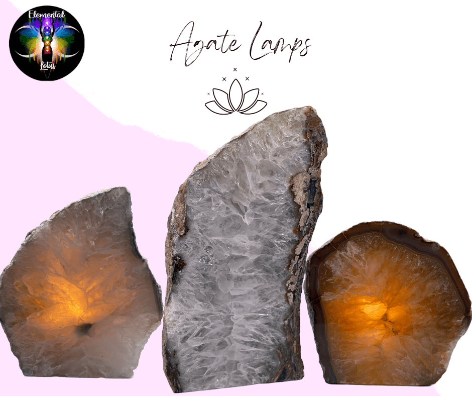 Natural Agate Lamps